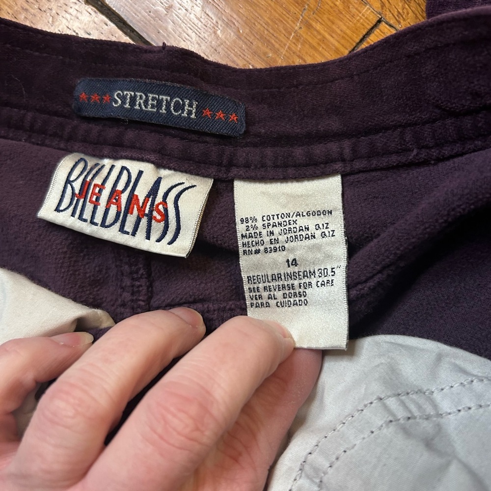Bill Blass Deep Purple Stretch Velvet - Picture 8 of 8
